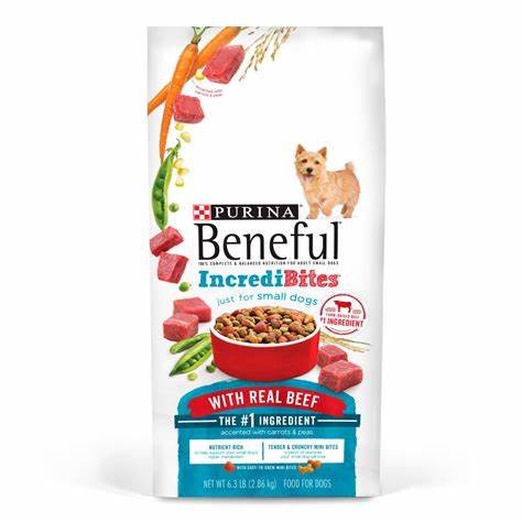 Beneful IncrediBites with Farm-Raised Beef, Small Breed Dry Dog Food – 3 lb Bag
